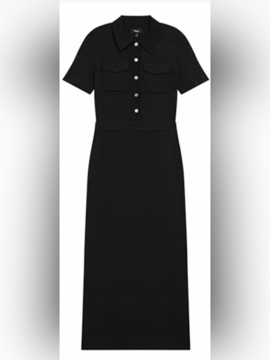 Theory Dresses & Skirts - NEW Theory Black Short-Sleeve Midi DRESS